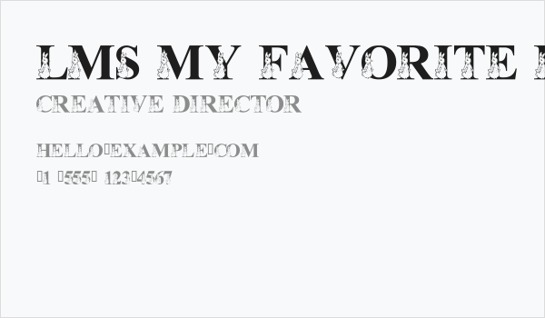 LMS My Favorite Rabbit Business Card