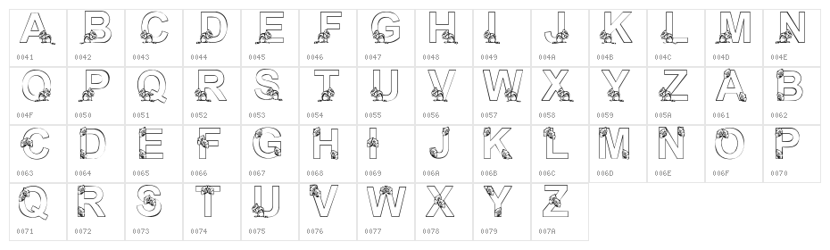 LMS Nuts About Squirrels Character Map