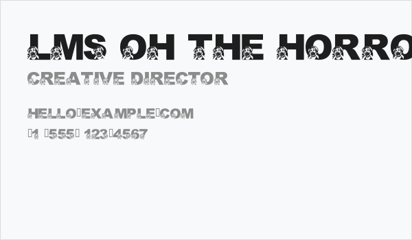 LMS Oh The Horror Of It All Business Card