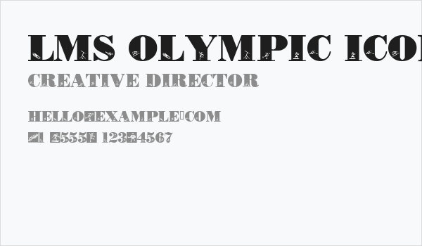 LMS Olympic Icons Business Card