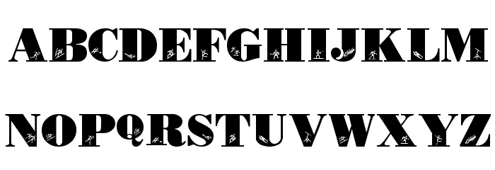 LMS Olympic Icons Font LOWERCASE