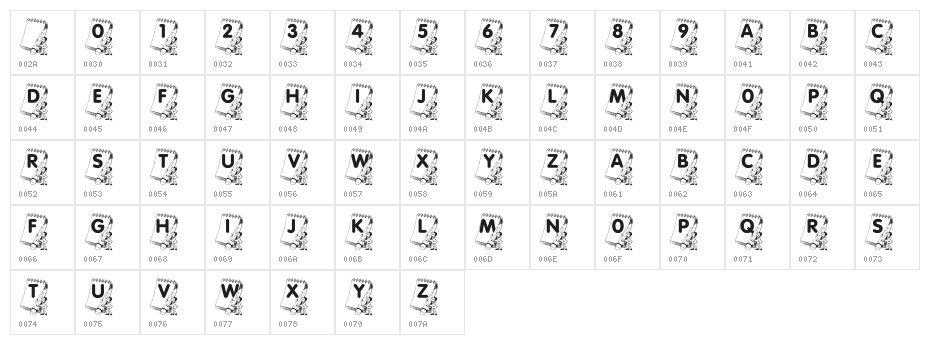 LMS Paper Work Character Map