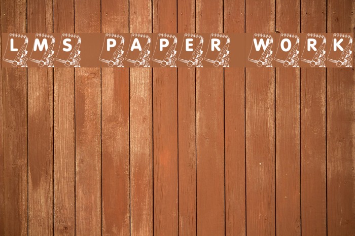 LMS Paper Work Font examples