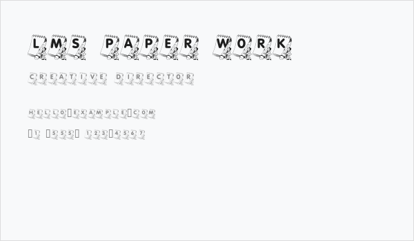 LMS Paper Work Business Card
