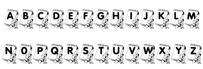 LMS Paper Work Font LOWERCASE