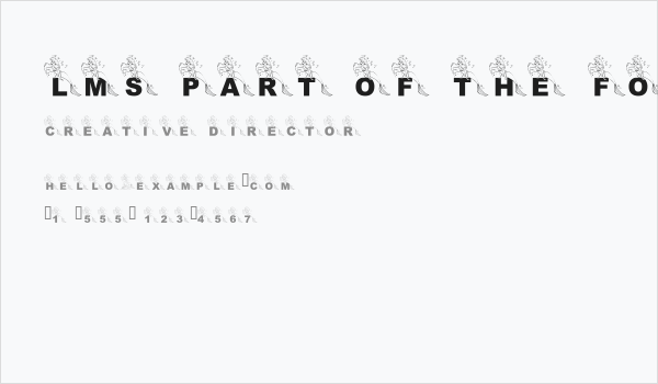 LMS Part Of The Font World Business Card