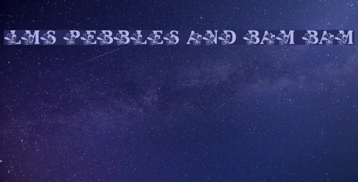 LMS Pebbles and Bam Bam Example 1