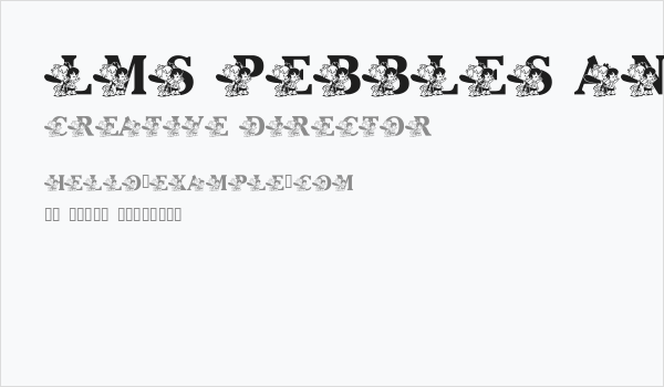 LMS Pebbles and Bam Bam Business Card