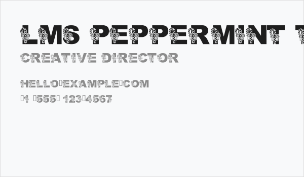 LMS Peppermint Twist Business Card