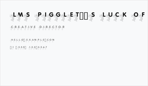 LMS Pigglet's Luck Of The Irish Business Card