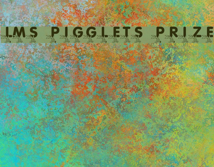 LMS Pigglet's Prize Font examples