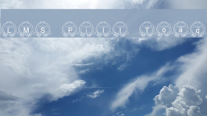 LMS Pill Toad Font examples