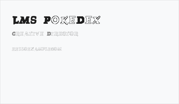 LMS PokeDex Business Card