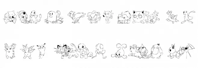 LMS Poke'mon Master DingBat 字体 小写