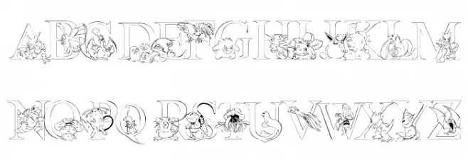 LMS Poke'mon Master Outline Polices MAJUSCULES
