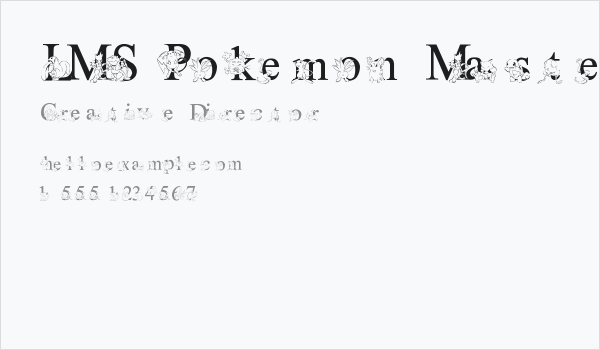 LMS Poke'mon Master Solid Business Card