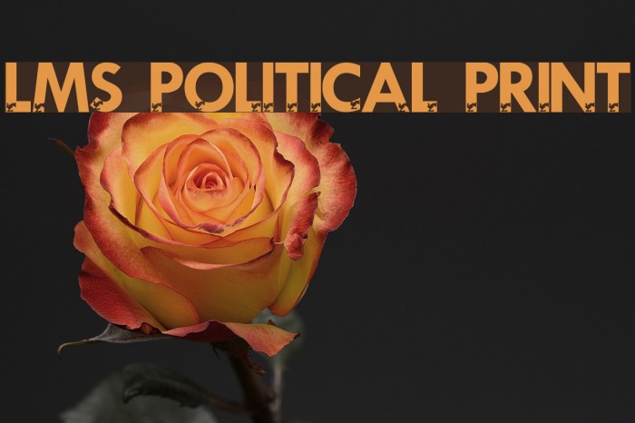 LMS Political Print Font examples