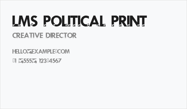 LMS Political Print Business Card