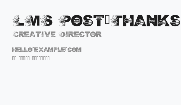 LMS Post-Thanksgiving Shopping Business Card