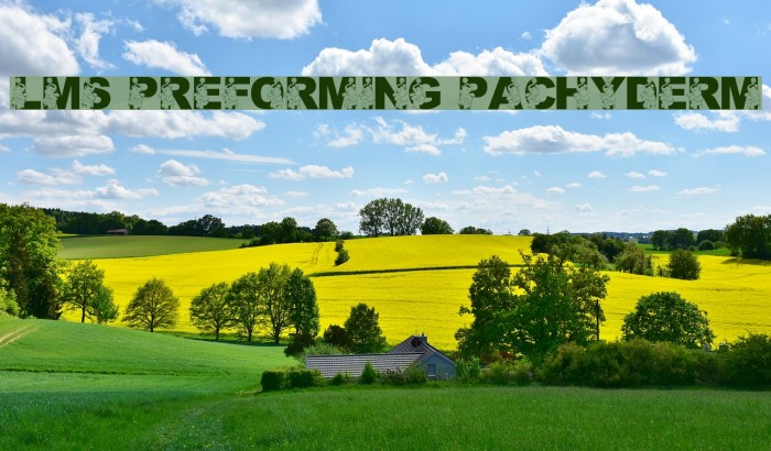LMS Preforming Pachyderm Font examples
