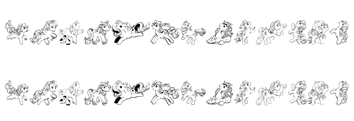 LMS Pretty Pony Ding Regulaar Font LOWERCASE