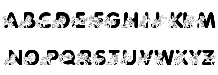 LMS Pretty Pony Font LOWERCASE