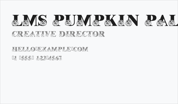 LMS Pumpkin Pal Business Card