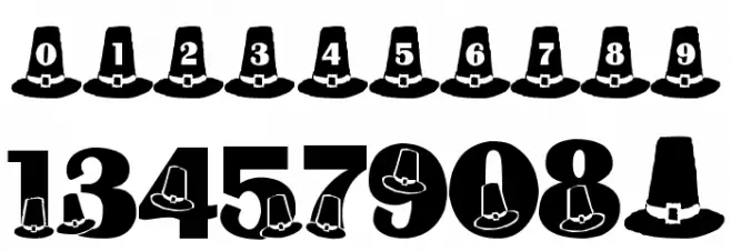 LMS Puritan Party Hats Font OTHER CHARS