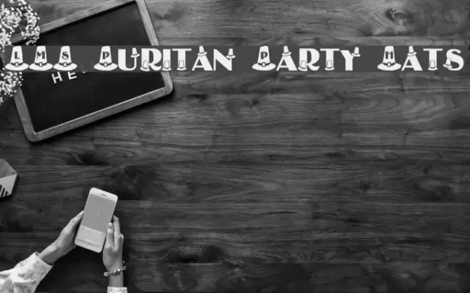 LMS Puritan Party Hats Font examples