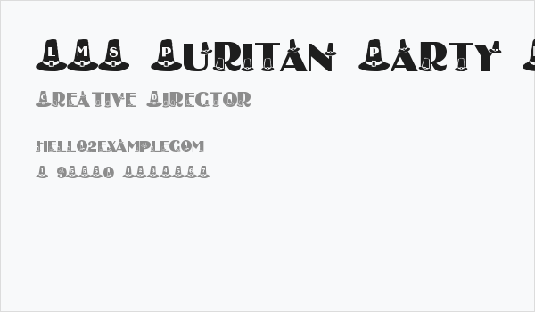 LMS Puritan Party Hats Business Card