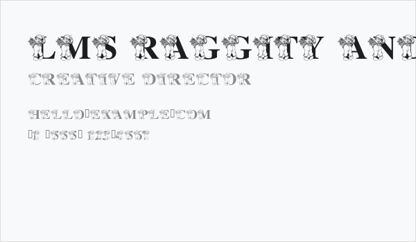 LMS Raggity Andy Alphabet Business Card