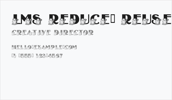 LMS Reduce, Reuse, Recycle Business Card