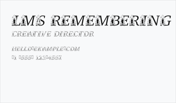 LMS Remembering SS Challenger Business Card