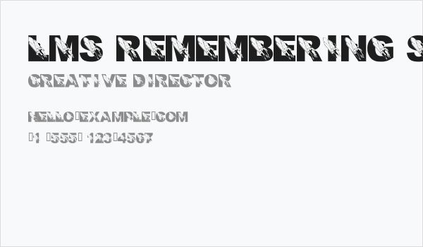 LMS Remembering SS Columbia Business Card