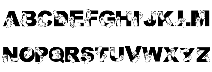 LMS Rhonda's Flip Flops Font OTHER CHARS