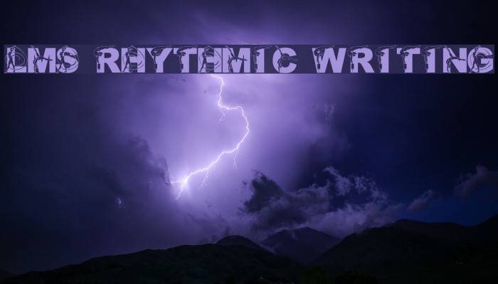 LMS Rhythmic Writing Font examples