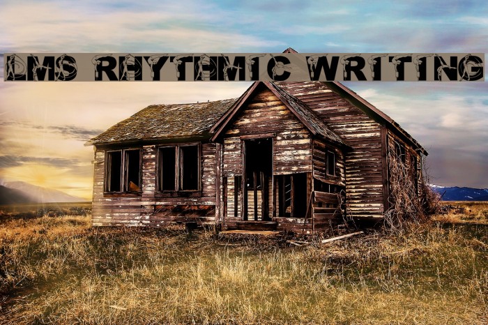 LMS Rhythmic Writing Font examples