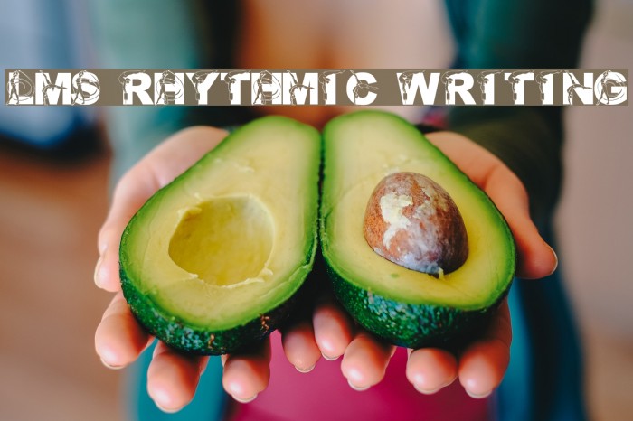 LMS Rhythmic Writing Font examples