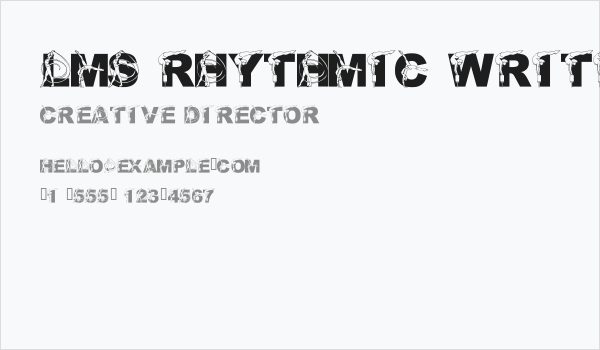 LMS Rhythmic Writing Business Card