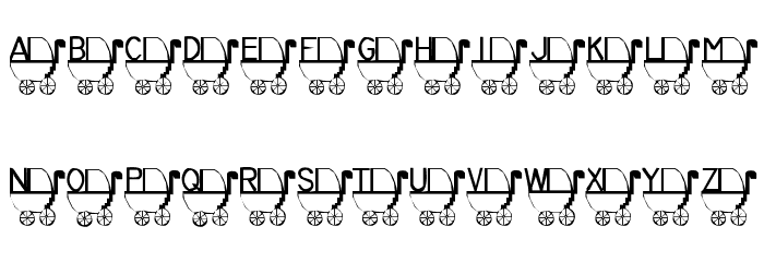LMS Rykers Pram Font LOWERCASE