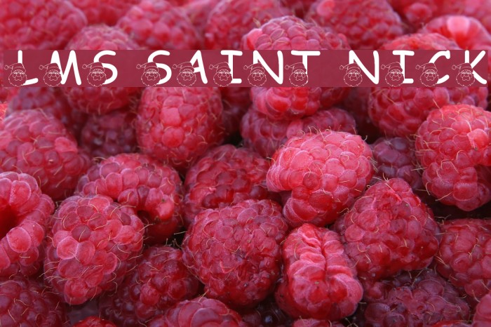 LMS Saint Nick Font examples