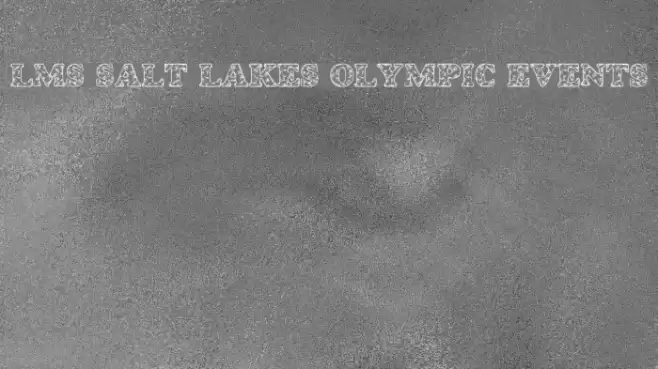 LMS Salt Lake's Olympic Events Font examples