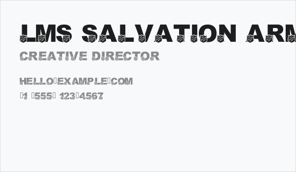 LMS Salvation Army Business Card