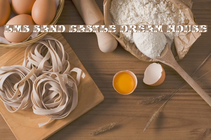 LMS Sand Castle Dream House Font examples
