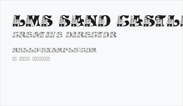 LMS Sand Castle Dream House Business Card