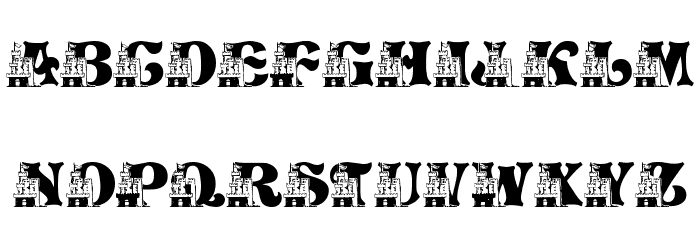 LMS Sand Castle Dream House Font LOWERCASE