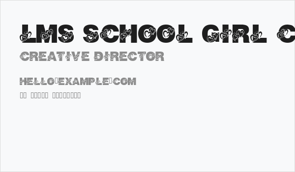 LMS School Girl Crush Business Card