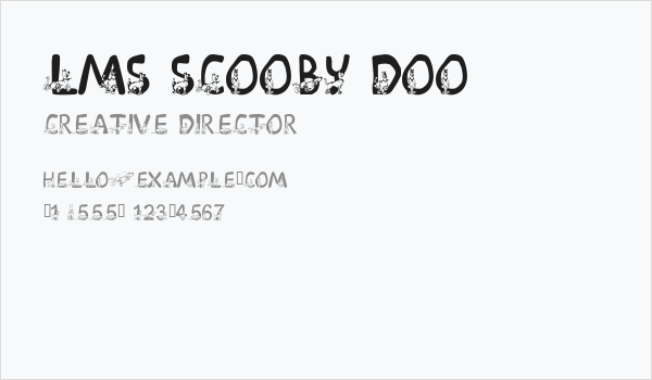 LMS Scooby Doo Business Card