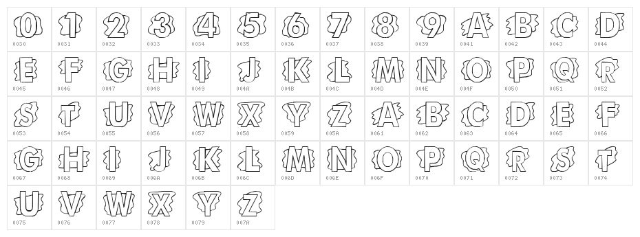 LMS Scrap Paper Character Map