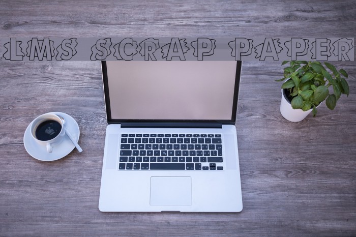LMS Scrap Paper Font examples